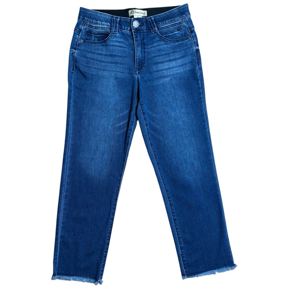 Democracy AB Technology Slim Straight Fray Hem Crop Jeans Sz 8